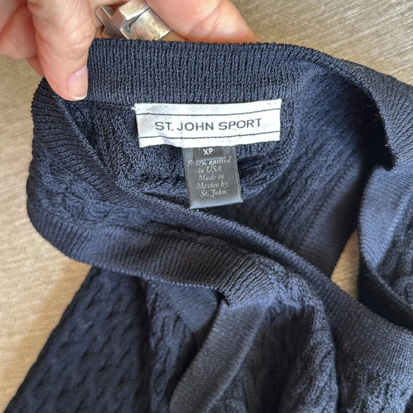 St. John sport knit tank top sweater size xs black - Picture 7 of 12